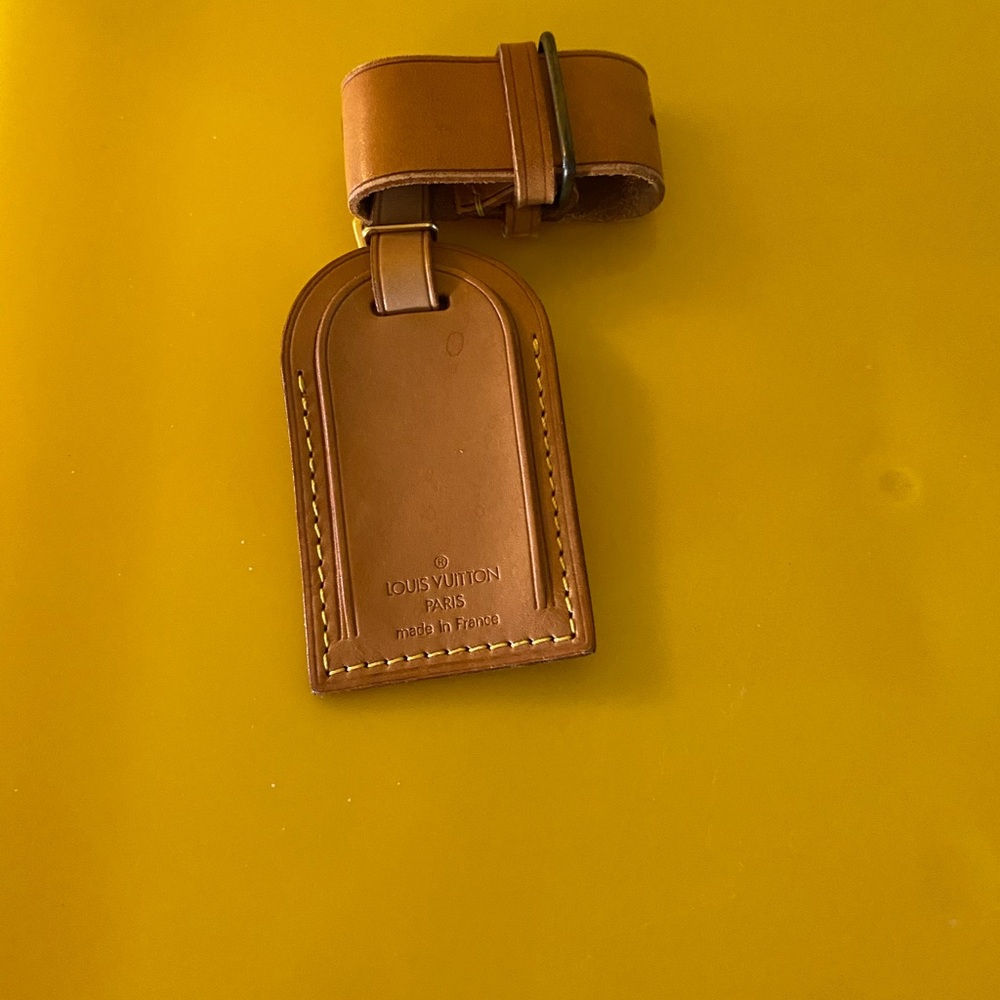 Louis Vuitton Tan Leather Travel Tag